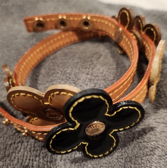 LOUIS vuitton Multicolor Vernis Double wrap Leather Bracelet FL0012 - Picture 5 of 5